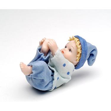 Imagem de Cosmos Gifts Estatueta de bebê com vestido azul