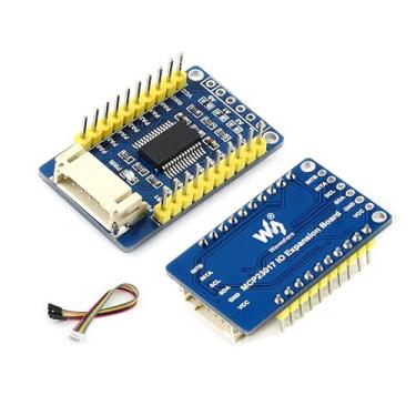 Imagem de Wonrabai Placa De Expansão Waveshare Mcp23017 Io Expande 16 Pinos E/S, Suporta O Uso 8 Módulos Simultaneamente, Até 128 Interfaces I2C, Para Raspberry Pi/Micro:Bit/Stm32, Etc.