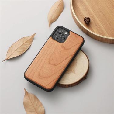 Imagem de Bamboo Phone Case para iPhone, Madeira Maciça, iPhone 11, 12, 13, 14 P
