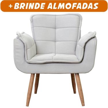 Imagem de Poltrona Opala Para Sala Cadeira Elegante Com Apoio de Braço em Veludo - Sentô