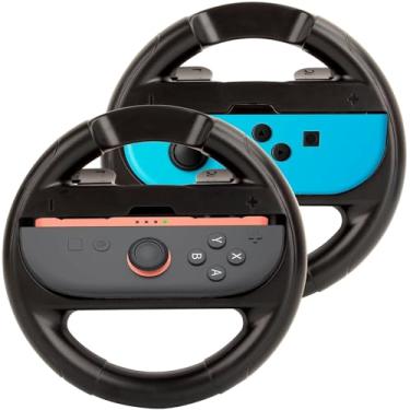 Imagem de Lyvix Racing Wheel for Nintendo Switch 2 Joy-Con, Steering Wheel for NS2/NS/OLED/Mario Kart, Ergonomic Grips, Quick Release/Installation