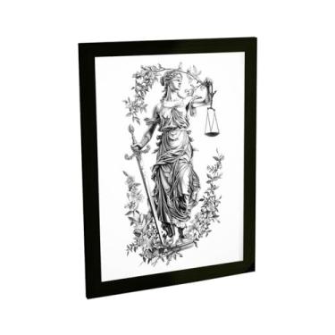 Imagem de Quadro Decorativo Deusa Themis Justiça Direito Ilustração Desenho Decoração Poster Quarto Sala