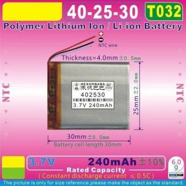 Imagem de Bateria Mp4 APARELHO Gogear  Com 3 Fios Carta - bgb