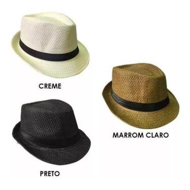 Imagem de Chapéu Malandro Carioca Panama Palha Sintetico Classico - oem, Bege