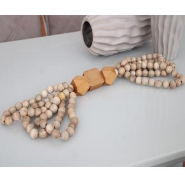 Imagem de Colar de Mesa Decorativo Aroeira 65 cm Moderna Mobília, Natural / Imbu