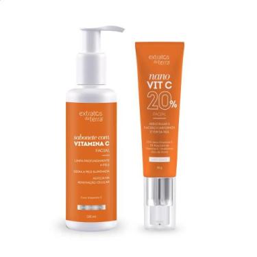 Imagem de Kit Skincare Vitamina C com Sabonete Liquído Facial e Nano Vit C 20 LA