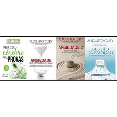 Imagem de KIT 4 LIVROS AUGUSTO Treine o seu Cérebro para Provas + Ansiedade 1 E 