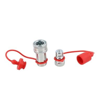 Imagem de Acoplador hidráulico de conexão rápida NPT Ag de 3/20.3 cm, acopladores de trator estilo Poppet Pioneer ISO 5675 com tampas de poeira, intercambiáveis com a série Parker 4000 | Safeway S20 Series