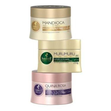 Imagem de Cronograma Capilar Haskell 3 Máscaras Quina Mand Muru 250g P