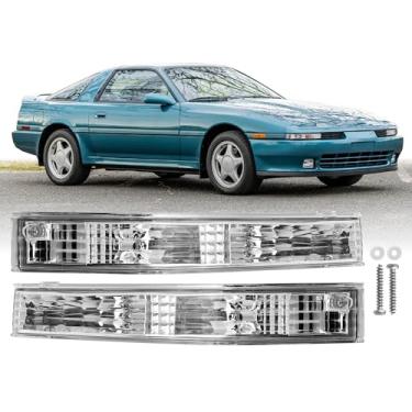 Imagem de Luz de seta USR 89-92 A70 – Conjunto de lâmpadas de para-choque (esquerda + direita) - compatível com Toyota Supra Mark 3 A70 / MA70 Mark III / GA70 1992 1989 todos os modelos TURBO (luzes de