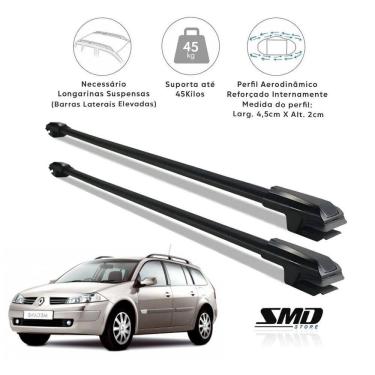 Imagem de Rack Travessa Teto Megane Grand Tour Wagon 2006 A 2012 Preto