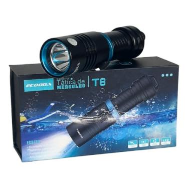Imagem de Lanterna Tática de Mergulho Led Cree T6 Recarregável à Prova Dágua Alcance de 200 Metros Profissional Super Potente