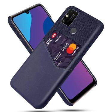 Imagem de Capa para Huawei Honor 9A,Anti-deslizamento,Proteção contra quedas de 360°,Resistência à impressão digital,Tela e caso de couro PU com 1 slot de cartão atrás-Blue