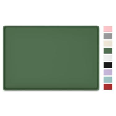 Imagem de NPOOYI Tapete de arte de silicone para artesanato, 40,6 cm x 61 cm, impermeável, antiderrapante, para crianças, com laterais elevadas, protege superfícies perfeitamente para artesanato, legos, geleca