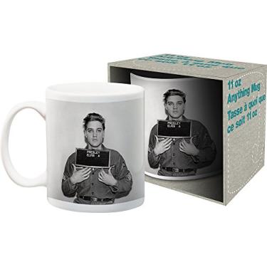 Imagem de Aquarius Caneca de cerâmica com foto de alistamento de Elvis 325 ml