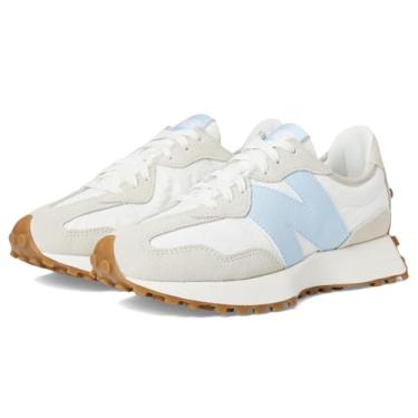 Imagem de New Balance Tênis feminino 327, Timberwolf/sal marinho/azul cromado claro, 34