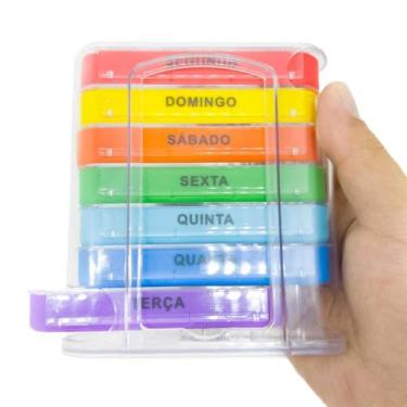 Imagem de Porta Remédio Comprimido Cápsulas Smart Medicamento Estojo(Colorido)