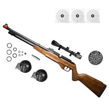 Imagem de Carabina Pcp G850m 5,5mm Qgk + Luneta 4x32eg + Muni+ Alvo 5.5 Mm Marrom