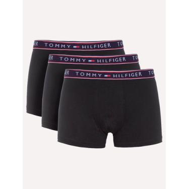 Imagem de Cueca Tommy Hilfiger Cotton Stretch Trunk Colors Preta Pack 3UN, M/M