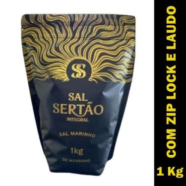 Imagem de Sal Marinho Integral de Mossoró 1 Kg Sal Sertão Premium Zip Lock com L
