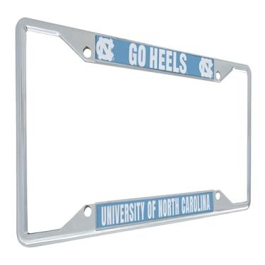 Imagem de Desert Cactus Suporte de salto alcatrão UNC Chapel Hill da University of North Carolina para suporte de etiqueta de carro de metal da frente ou traseira do carro oficialmente licenciado (Slogan 1)