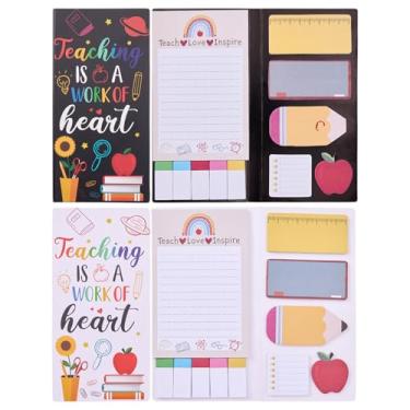 Imagem de Tretdaity Conjunto de notas adesivas de volta às aulas em vários tamanhos para quadro-negro, cadernos, paredes, blocos autoadesivos, material escolar para estudantes, professores, presente (2 unidades