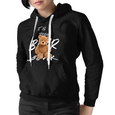 Imagem de Moletom Feminino Urso Ted Blusa De Frio Canguru Estampado-Feminino