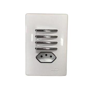 Imagem de Cj Interruptor Quadruplo Paralelo + Tomada 20A Suporte - Dicompel Nova