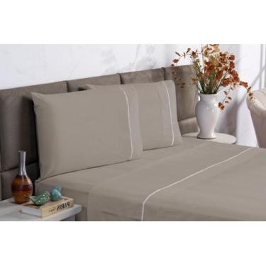 Imagem de Jogo cama charme p.palito queen 4 pecas - bege - Enxovais Aquarela LTD