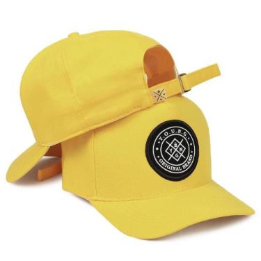 Imagem de Boné Aba Curva Masculino Bordado Young Original Várias Cores, Amarelo