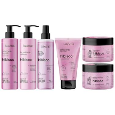 Imagem de Kit Banho Premium Labotrat Hibisco Completo 6 Produtos Corpo E Rosto Cheiro De Fruta Esfoliante