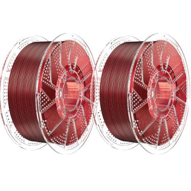 Imagem de Chitu Systems Conjure Filamento de impressora 3D PLA de seda, filamento de duas cores de 1,75 mm, conjunto de filamentos de impressão 3D de seda preto e vermelho de Natal 2 x 1 kg