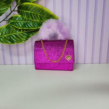 Imagem de Bolsa infantil Bloguerinha com corrente para menina brilhosa - JM Cria