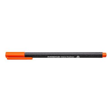 Imagem de Staedtler 334 Canetas Triplus Fineliner ponta superfina, 0,3 mm, laranja, caixa com 10