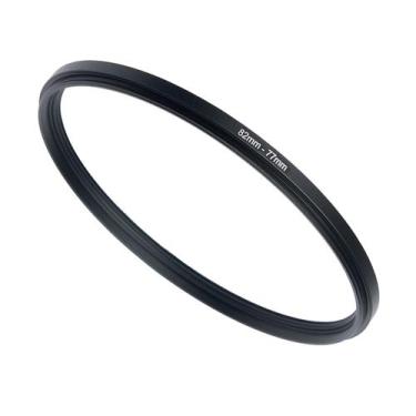 Imagem de Anel adaptador Step-up GZNLY de 82 mm a 77 mm em metal preto