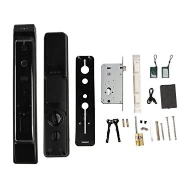 Imagem de Segurança de bloqueio de reconhecimento de rosto inteligente Evite roubo de 4,5 polegadas HD Screen 3D Lock de reconhecimento facial para o apartamento em casa do hotel