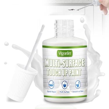 Imagem de Caneta de tinta de retoque branca, tinta branca para parede, porta, armários, móveis, esmalte (semibrilho, 30 ml)