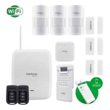 Imagem de Kit Alarme Intelbras AMT 8000 Sem Fio Com Teclado e Sensores de Abertu