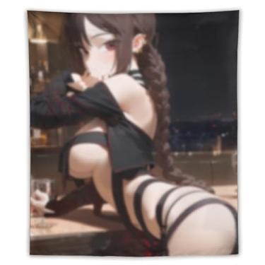 Imagem de LIEGBMEU Sexy Bikini Hot Anime Girl Tapeçaria 127.0 cmx152.4 cm Interior Exterior Wall Quilt Art Decoração de Tapeçaria Caprichosa, AF115