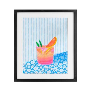 Imagem de Stupell Industries Impressão emoldurada preta Tequila Spritz Still Life Under Glass por Dina Riddle, 40 x 33