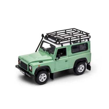 Imagem de OPO 10 - Welly 1/24 Scale Diecast Model Car, Fits Land Rover Defender Green with Roof Rack - 22498SP-Gal-Green