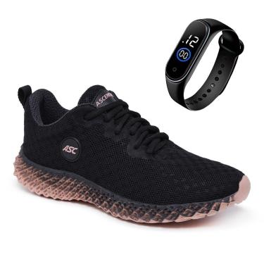 Imagem de Combo Tênis Feminino Ghost 3 com Relógio – Leve e Confortável para Caminhada, Academia e Dia a Dia-Feminino