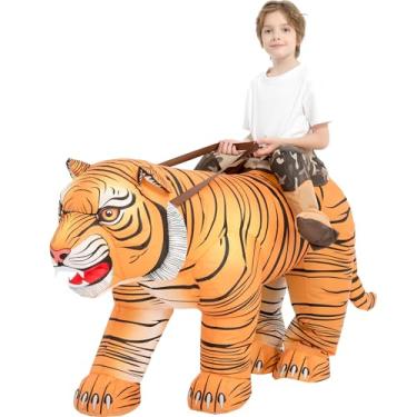 Imagem de One Casa Inflatable Costume for Kids,Blow Up Tiger Suit,Ride On Halloween Costumes for Boys Girls (4-6YRS)