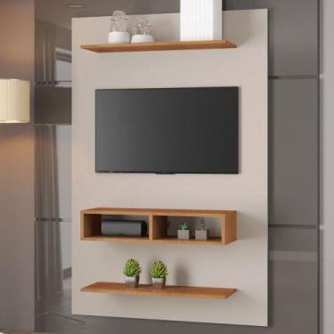Imagem de Painel para TV Até 42 Polegadas Isaac 2 Prateleiras 2 Nichos Off White