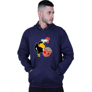 Imagem de Moletom Unissex Canguru Corvo Jubileu Pipoca - Lafre, Azul marinho, G