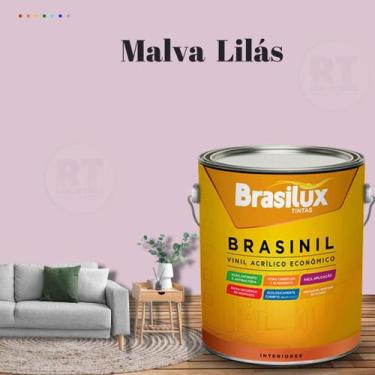 Imagem de Tinta Parede Roxa Acrílica Brasinil Anti Mofo 3,2 l - BRASILUX, MALVA 