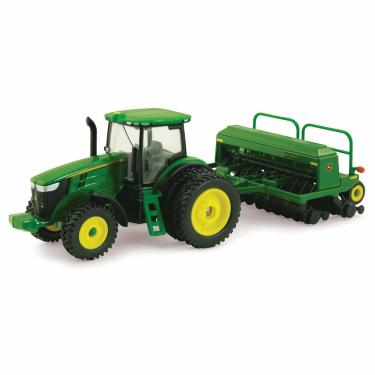 Imagem de Miniatura Trator John Deere 7215R com Semeadora 1590 1:64