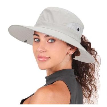 Imagem de Chapéu de sol feminino Xuoaz com aba larga e proteção UV de verão