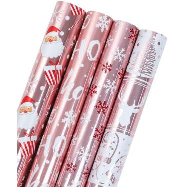 Imagem de Rolo de papel de embrulho de Natal WRAPAHOLIC 30cm x 3m - 4 rolos