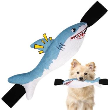 Imagem de BINGPET Brinquedo para cães Tug of War com 2 alças fortes, tecido Oxford durável para cães pequenos a médios, brinquedo interativo de corda para puxar, buscar, treinar filhotes